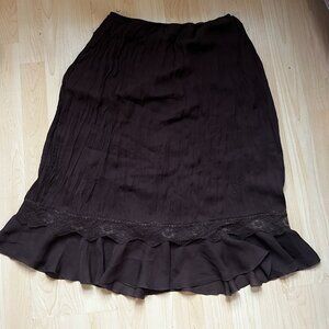 Brown Fairycore Midi Skirt